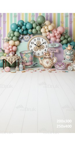 Tło fotograficzne „Herbaciana kraina czarów – pastelowa bajkowa aranżacja” | UB_795